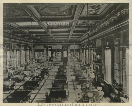 1934 Dinning room in Plankinton house scene of many occasions. - Historic Images
