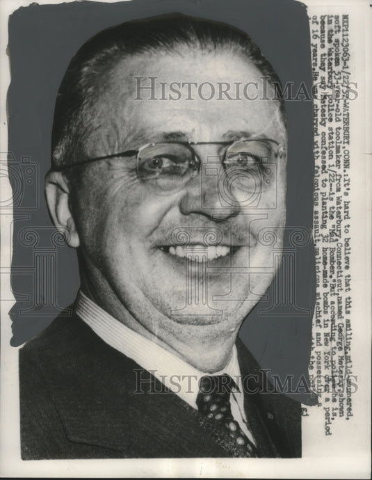 1957 George Metesky of Waterbury, Connecicut, the "Mad Bomer" - Historic Images