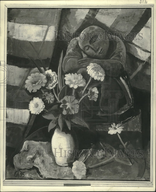 1950 Milwaukee Art Center, Karl Hofer's "Still Life With Figure" - Historic Images