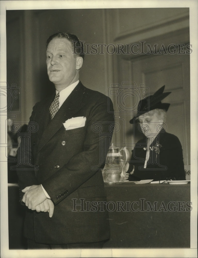 1936 Press Photo John DM Hamilton, Republican National Chairman, ready to quit - Historic Images