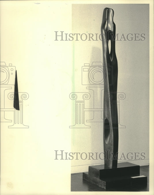 1983 Milwaukee, "Single Form" Bronze Barbara Hepworth - Historic Images