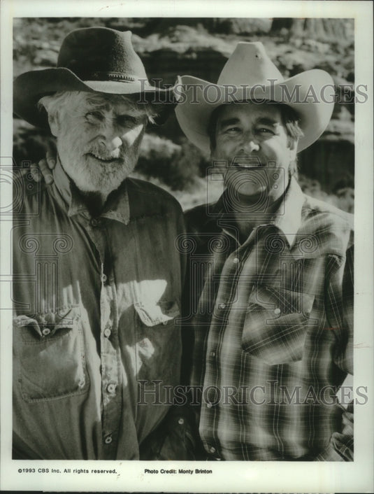 1993 Beau Bridges and Lloyd Bridges star in "Harts of the West" - Historic Images