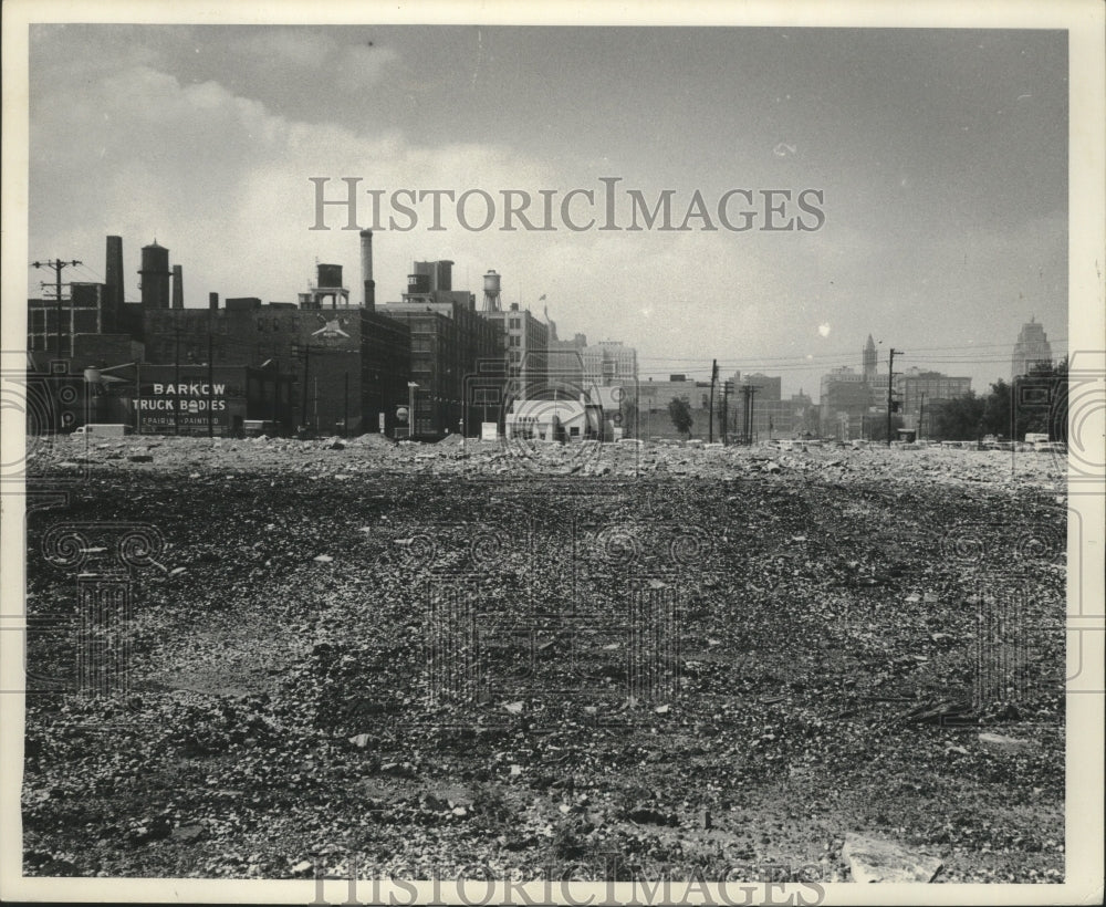 1960 Press Photo Cleared out redevelopment land; Third Ward. - mjx58772- Historic Images