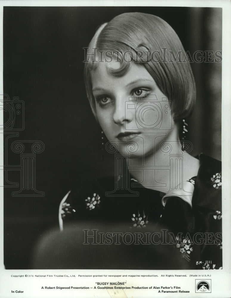 1976 Press Photo Jodie Foster stars in &quot;Bugsy Malone&quot; - mjx59537 - Historic Images