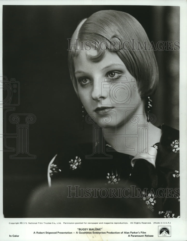 1976 Press Photo Jodie Foster stars in "Bugsy Malone" - mjx59537 - Historic Images