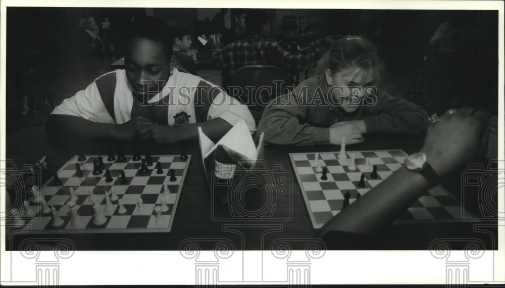 1994 Chess Tournament Menomonee Falls and Sarah Scott Middle Schools - Historic Images