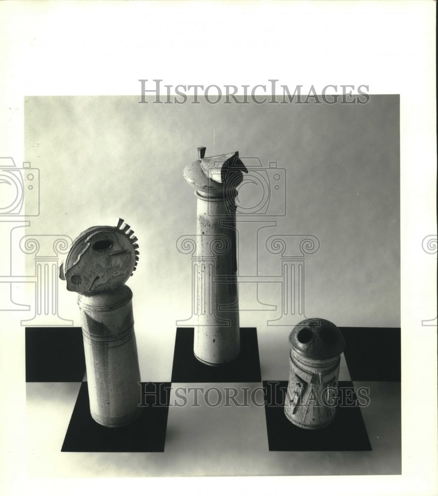 1988 Large chess pieces - Historic Images