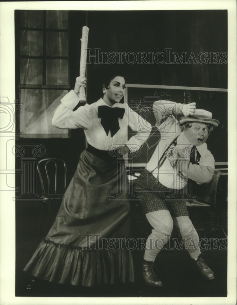 1985 Press Photo Actress Ann Miller and Actor Mickey Rooney - mjx60831 - Historic Images