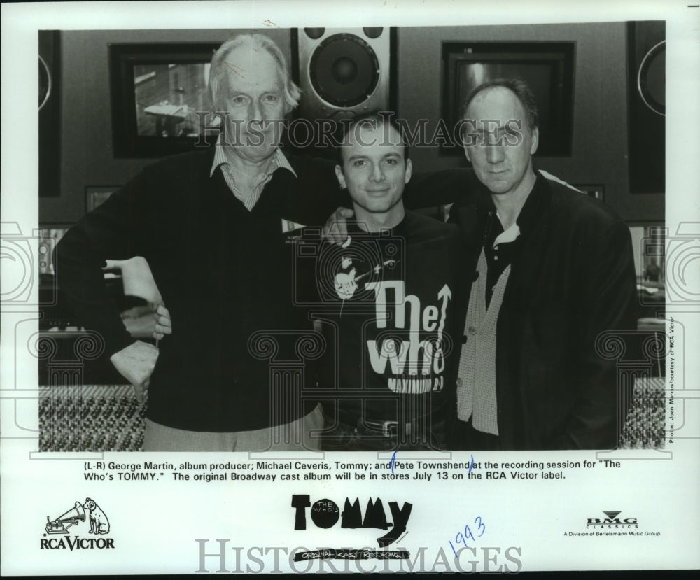 1993 Pete Townshed at the recording session for &quot;The Who&#39;s TOMMY&quot; - Historic Images