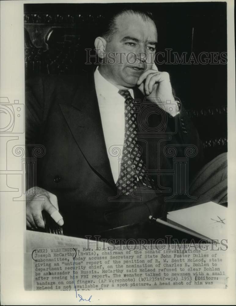 1953 Senator Joseph McCarthy Talks To Newsmen In Washington - Historic Images