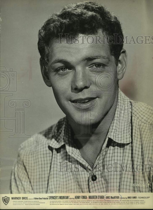 1963 Press Photo James MacArthur is "Spencer's Mountain" - Historic Images