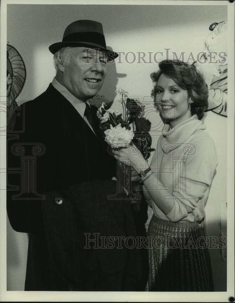 1979 Press Photo George Kennedy With Anne Schedeen In &#39;Never Say Never&#39; - Historic Images