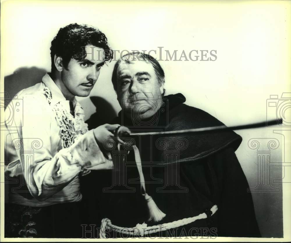 1979 Press Photo Tyrone Power And Eugene Pallette In "The Mark Of Zorro" - Historic Images