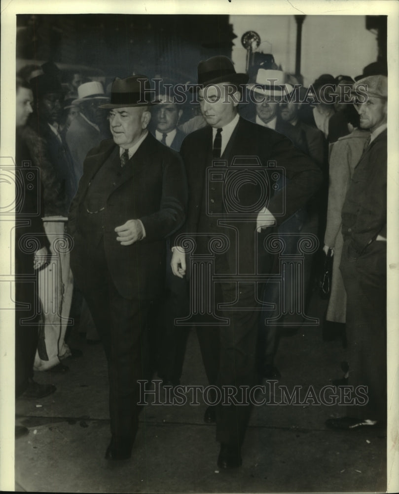 1939 T.J. Pendergast &amp; his attorney John Madden after his conviction - Historic Images