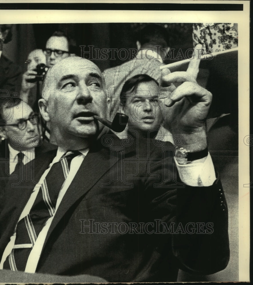 1973 John n. Mitchell before he testified to the Watergate committee - Historic Images
