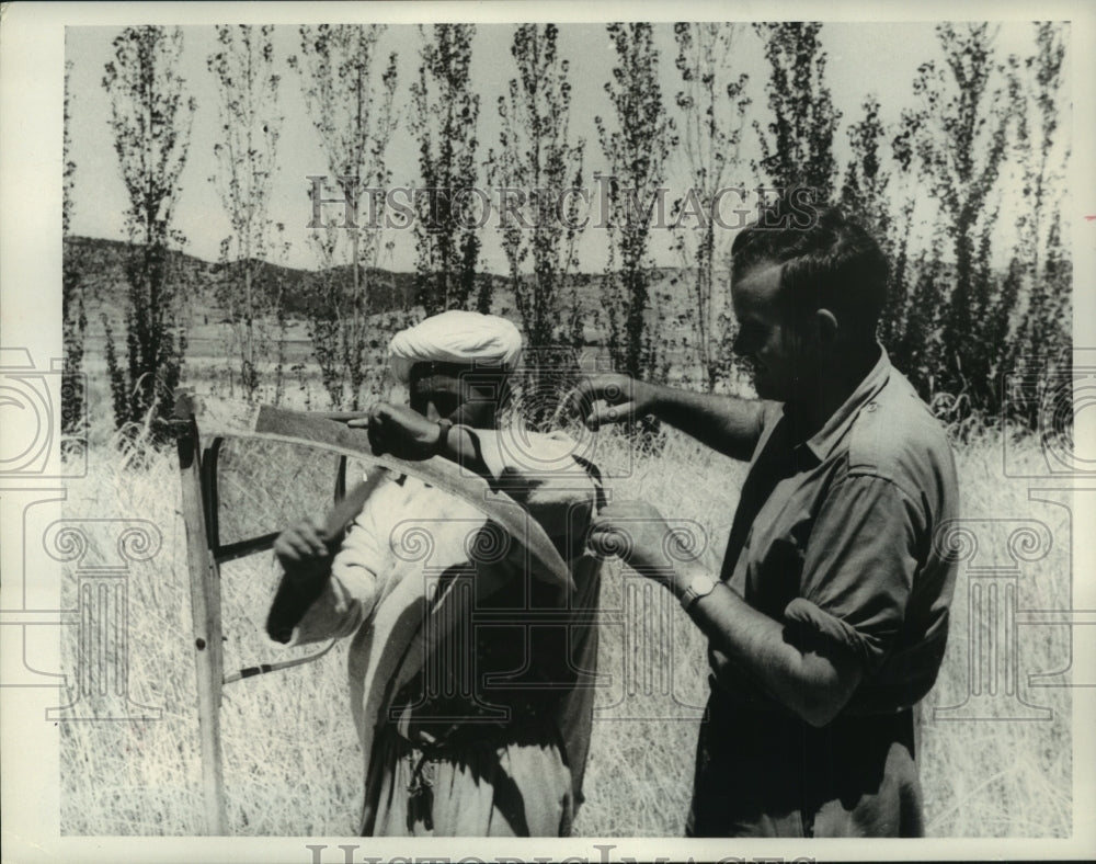 1967 United Nations Expert Instructs Farmer in Morocco, Africa-Historic Images