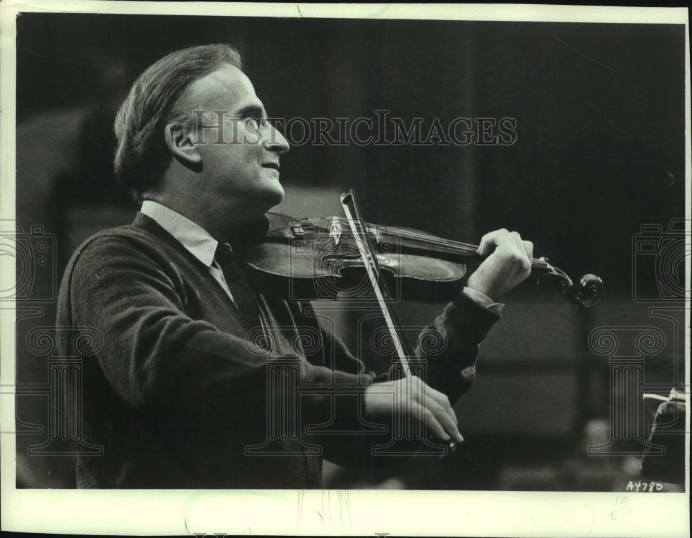 1984 Press Photo Violinist Yehudi Menuhin - mjx65680 - Historic Images
