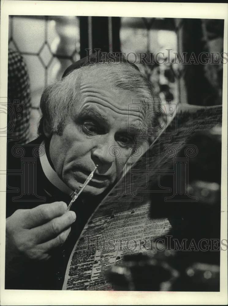 1974 Press Photo Laurence Olivier in Shakespeare&#39;s &quot;The Merchant of Venice&quot;-Historic Images