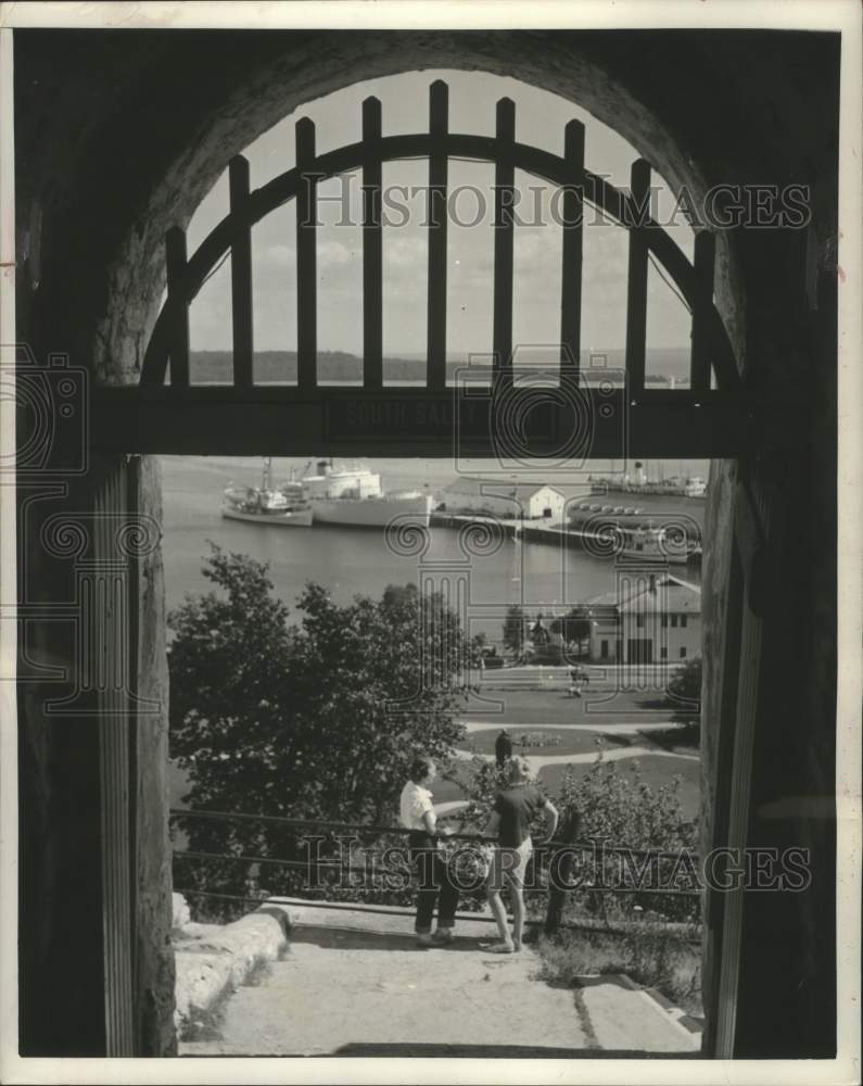 1951 South Sally Port Of Old Fort Mackinac On Mackinac Island - Historic Images