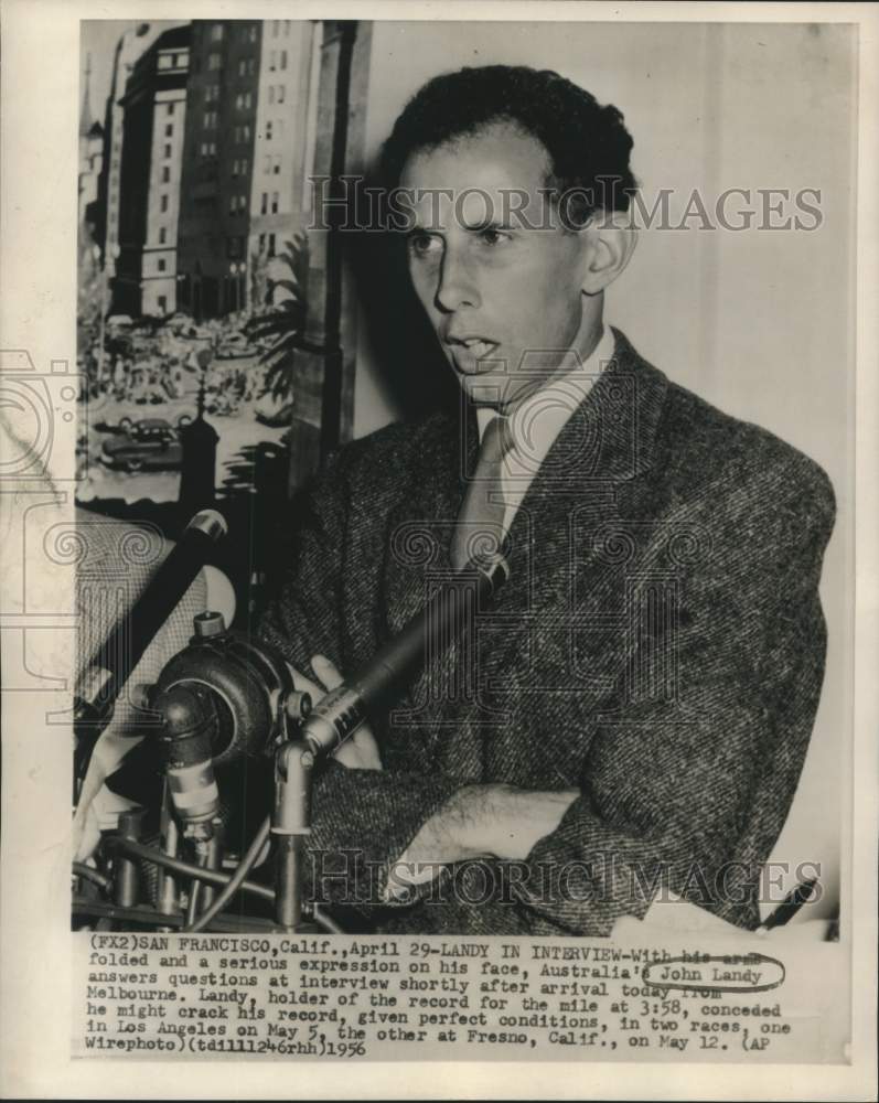 1956 Australian distance runner John Landy in San Francisco - Historic Images
