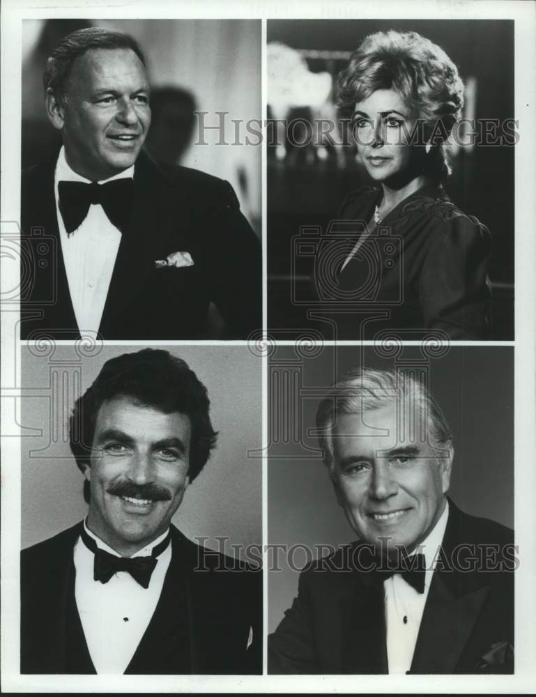 1985 Press Photo Frank Sinatra & other stars on "The All-Star Inaugural Gala" - Historic Images