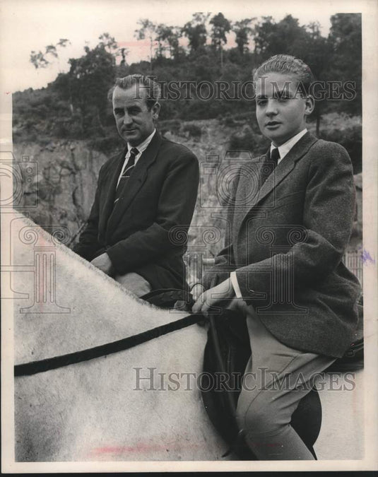 1953 Juan Carlos, heir to Spain's throne is confident on  a horse-Historic Images