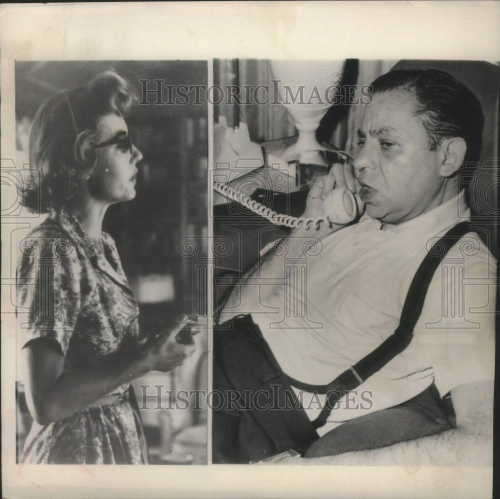 1958 Pianist Oscar Levant &amp; his wife June-Historic Images