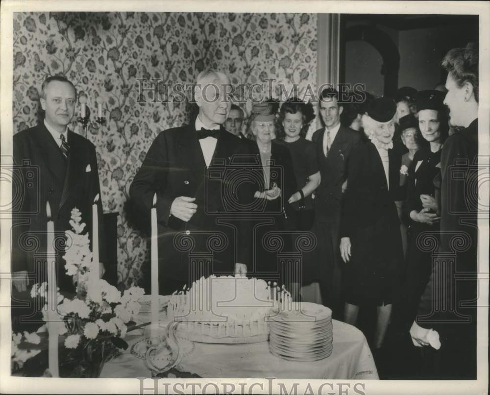 1948 Carl Sandburg at birthday party in Galesburg, Illinois - Historic Images