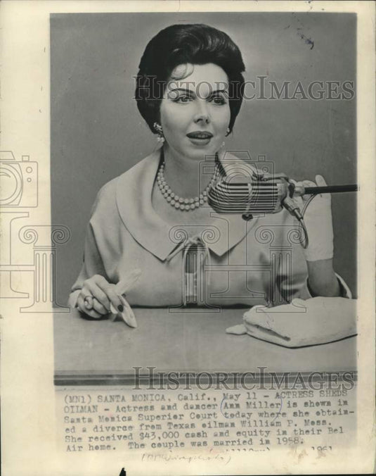 1961 Ann Miller gets divorce in Santa Monica court-Historic Images