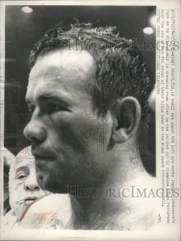 1961 Ingema Johansson after fight with Floyd Patterson Miami Beach - Historic Images