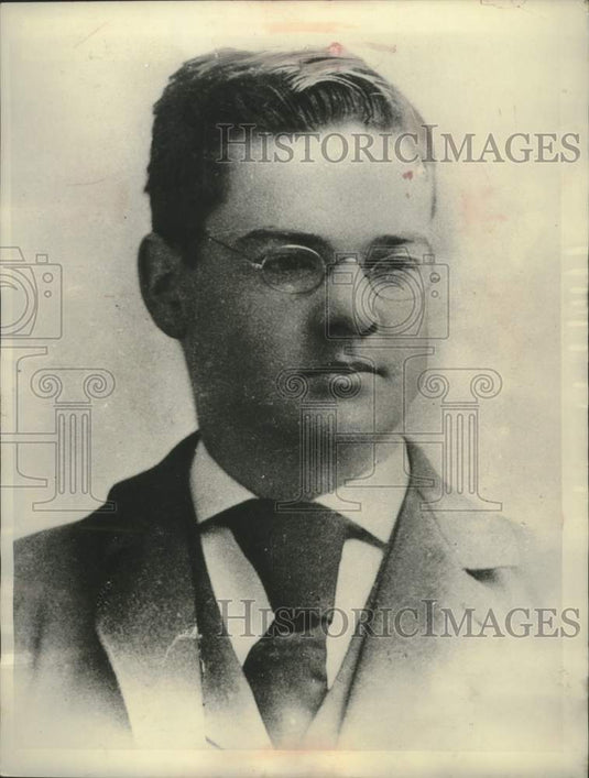 1954 Press Photo Young Herbert Hoover as Stanford University freshman - Historic Images