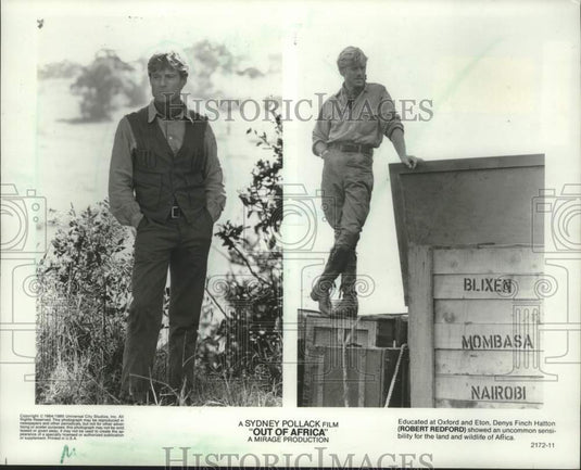 1984 Robert Redford actor stars in "Out of Africa,." - Historic Images