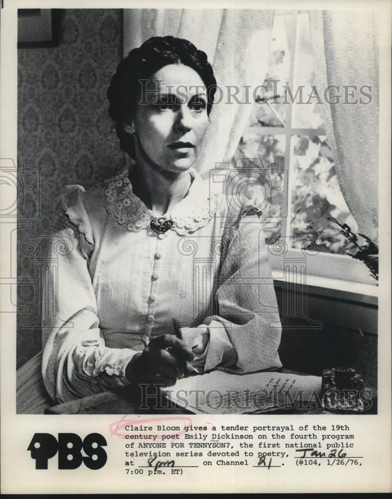 1976 Press Photo Claire Bloom in &quot;Anyone for Tennyson?&quot; - mjx74856 - Historic Images