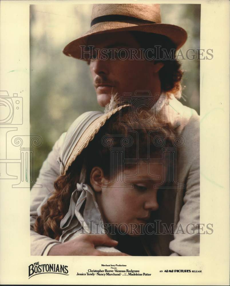 1984 Press Photo Christopher Reeve and Madelein Potter in "The Bostonians." - Historic Images