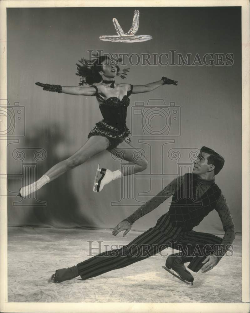 1954 Jinx Clark and Rudy Richards, Stars of &quot;Holiday on Ice of 1954&quot; - Historic Images