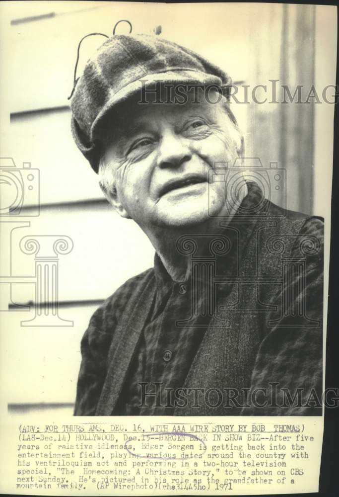 1971 Edgar Bergen stars in &quot;The Homecoming: A Christmas Story.&quot; - Historic Images