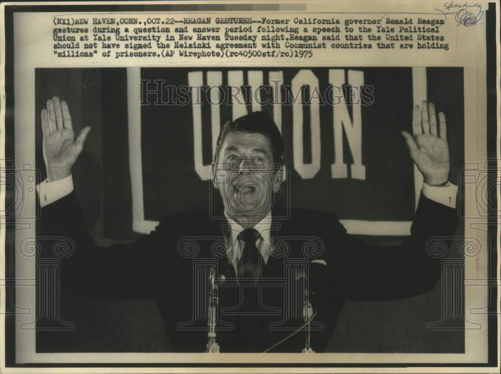 1975 Ronald Reagan speaks at Yale University - Historic Images