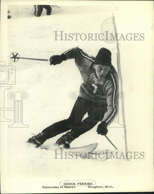1964 Chuck Ferries Skiing. University of Denver, Houghton, Michigan - Historic Images