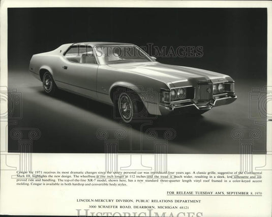 1971 1971 Mercury Cougar XR-7 - Historic Images