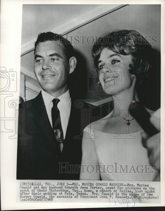 1965 Marina Oswald marries Kenneth Jess Porter in Dallas, Texas - Historic Images