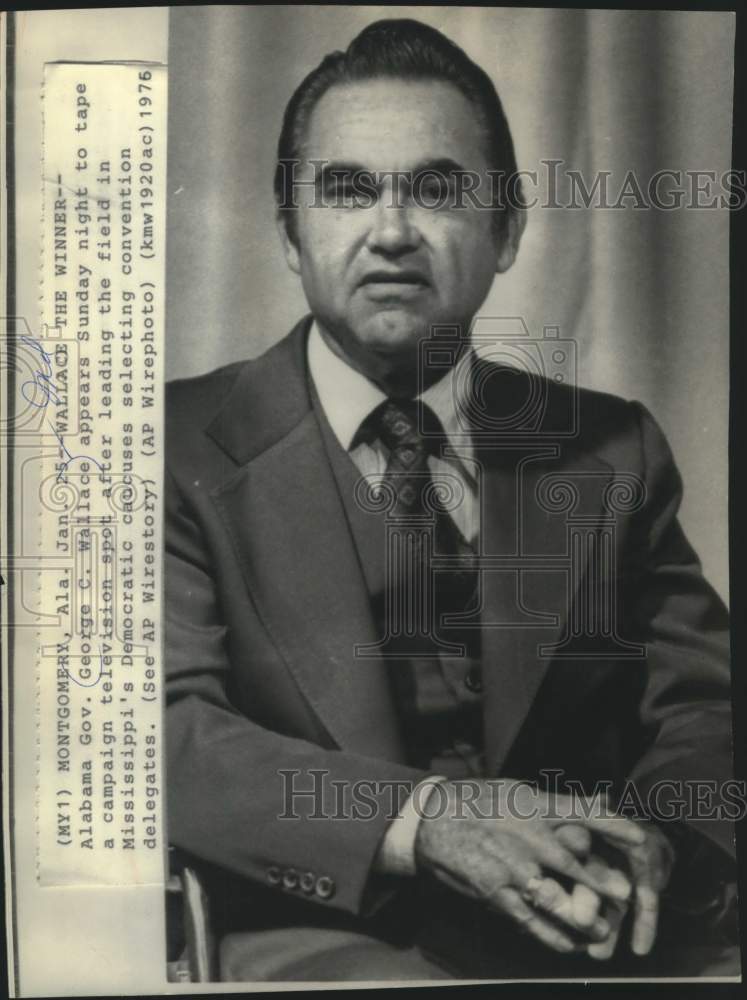 1976 Alabama Governor George C. Wallace - Historic Images