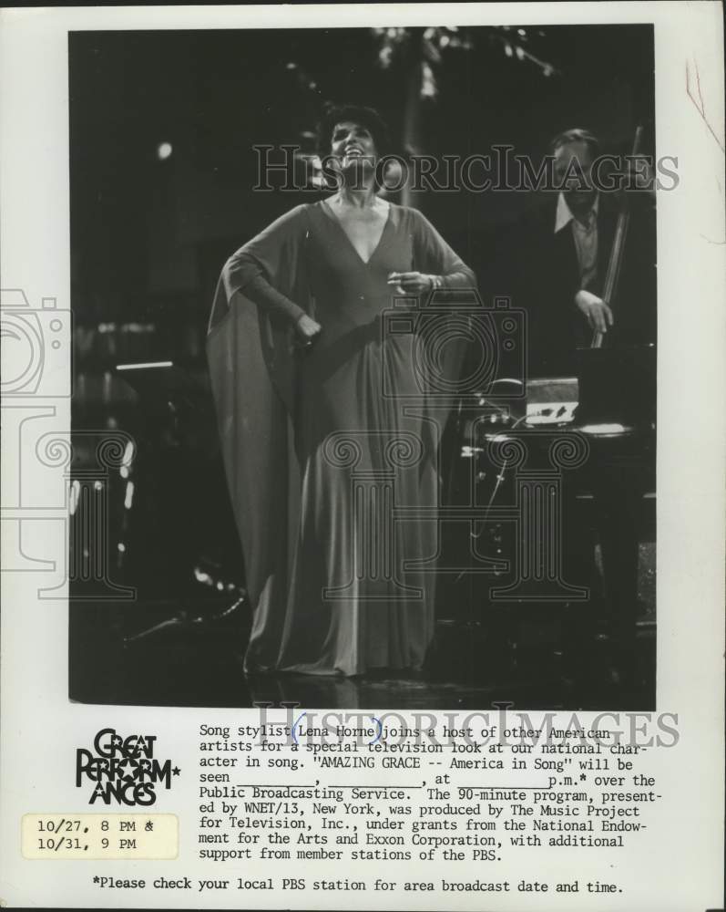 1976 Press Photo Lena Horne in special "Amazing Grace-America Song" special- Historic Images