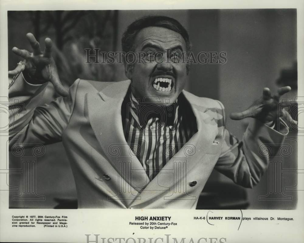 1978 Press Photo Harvey Korman as the villainous Doctor Montague in High Anxiety- Historic Images