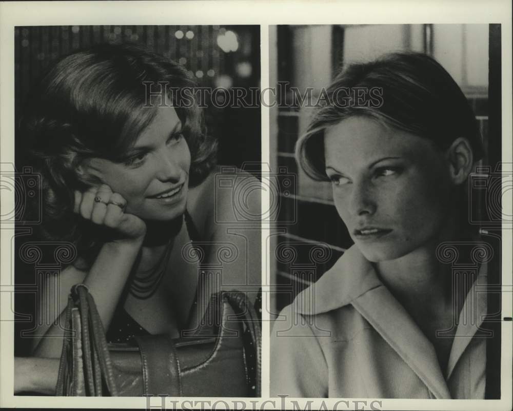 1975 Press Photo Kay Lenz portrays twin sisters in &quot;Face of Evil&quot;. - mjx81898 - Historic Images