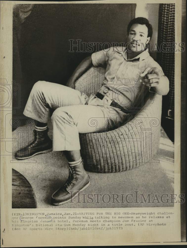 1973 George Foreman in Kingston Jamaica - Historic Images