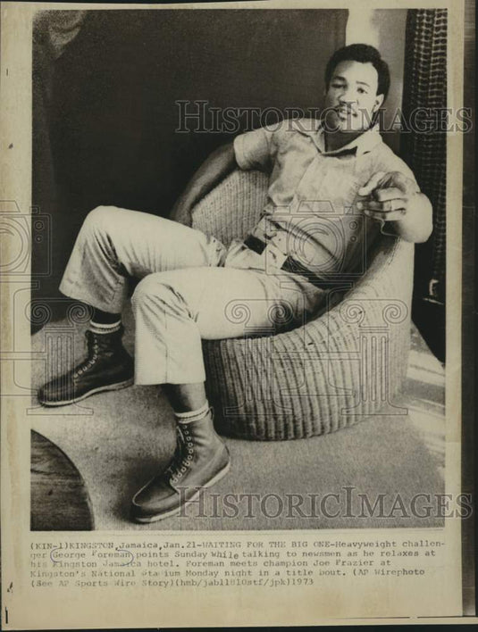 1973 George Foreman in Kingston Jamaica - Historic Images