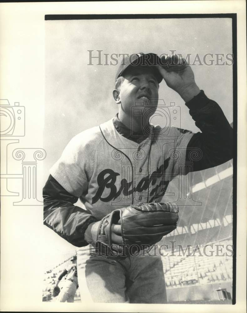 1965 Press Photo Milwaukee Brewers' baseball player, Denny Lemaster - Historic Images