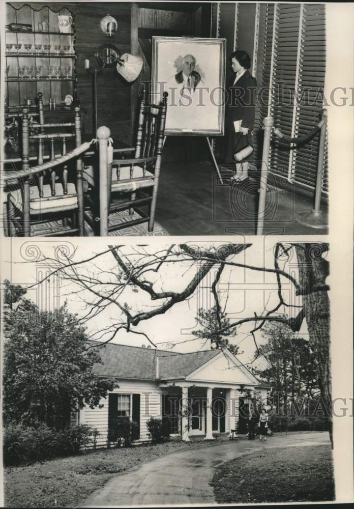 1953 Views of &quot;Little White House&quot; where Franklin Roosevelt stayed.-Historic Images