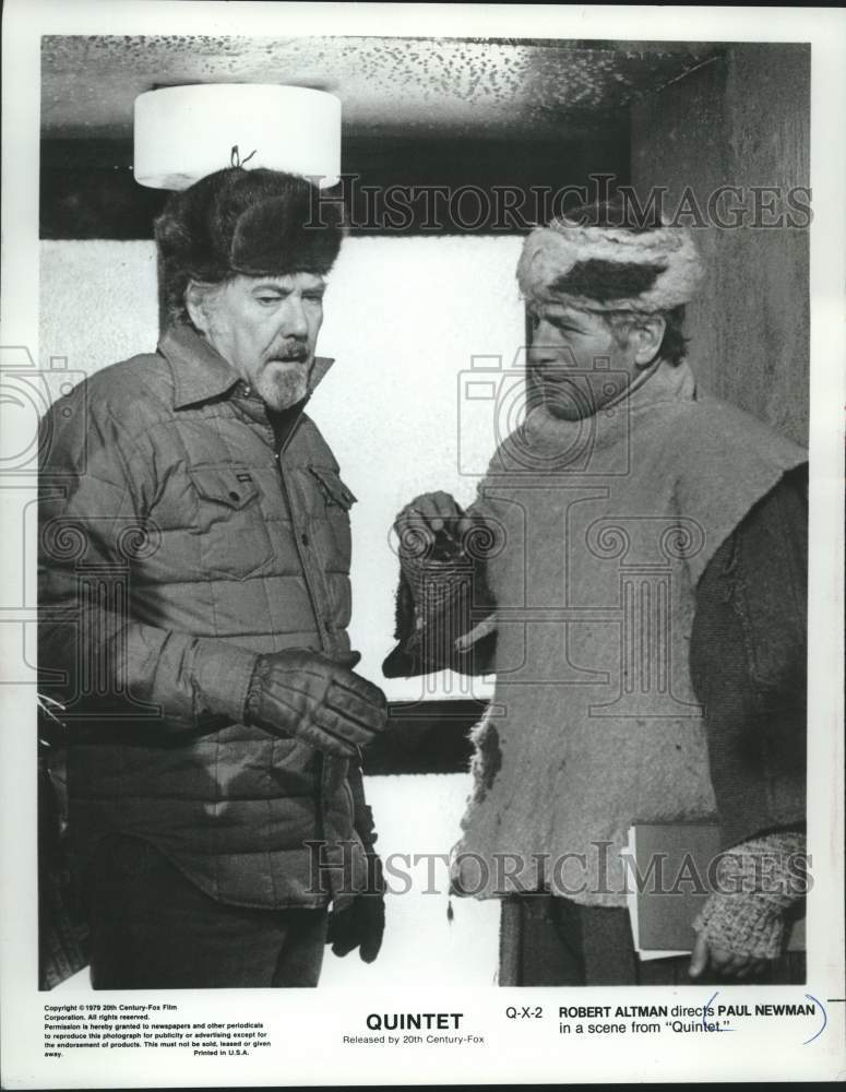 1980 Press Photo Robert Altman directs Paul Newman in a scene from &quot;Quintet.&quot; - Historic Images