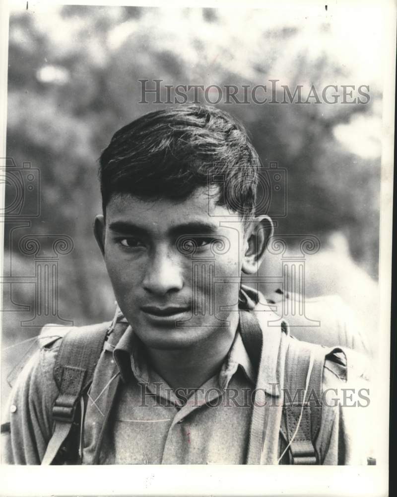 1973 Press Photo A Nepal Soldier, known as a Gurkhas, Nepal - Historic Images